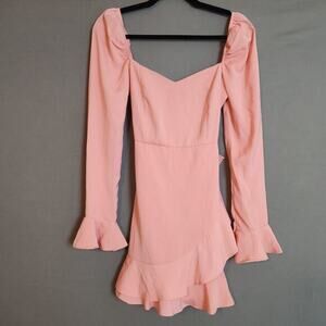 *Clearance*‎ SUPERDOWN Khloe Pink Ruffle Dress Size Small Final Price Needs TLC